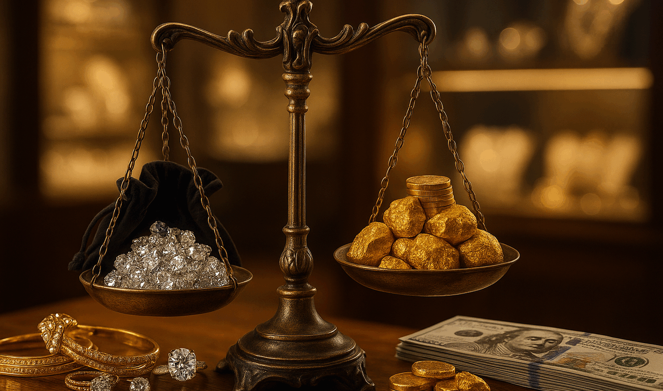 From heirlooms to cash, gold is beating diamonds