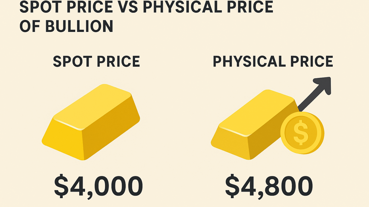 Spot Price vs Physical Price: Why Gold and Silver Can Cost Up to 20% More