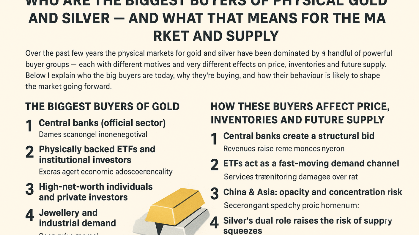 Who are the biggest buyers of physical gold and silver