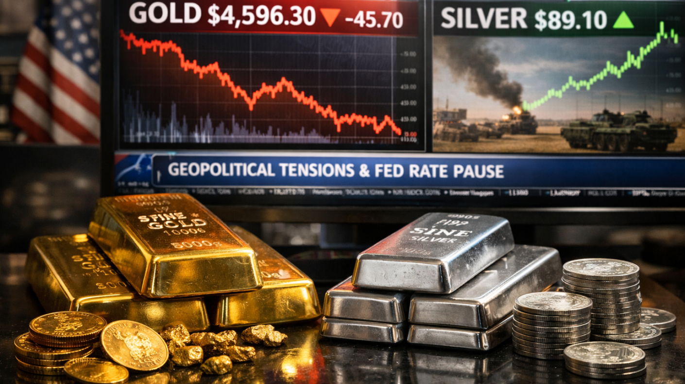 Gold Slips Below $4,600 as Silver Finds Support