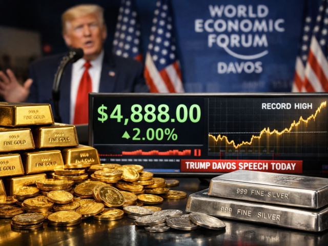 Gold Surges to New Record High as Safe-Haven Demand Soars Ahead of Trump Davos Speech