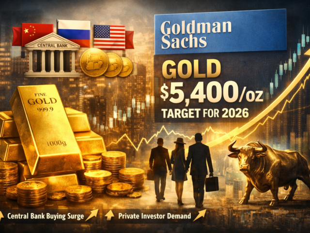 Goldman Sachs Lifts 2026 Gold Price Target to $5,400/oz as Private Investors Join Central Bank Diversification