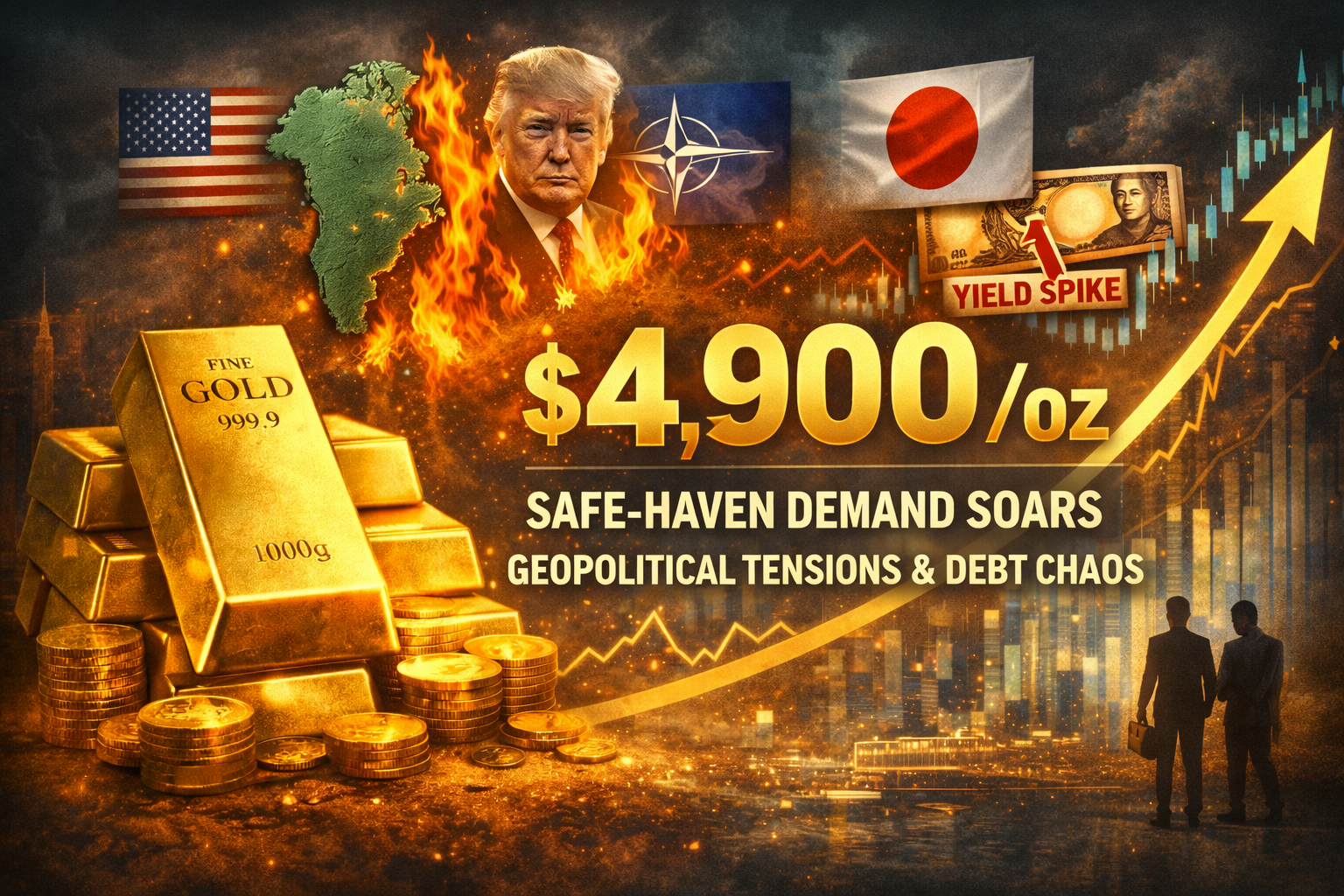 Gold Price Nears $4,900 as Safe-Haven Demand Surges on Geopolitical and ...
