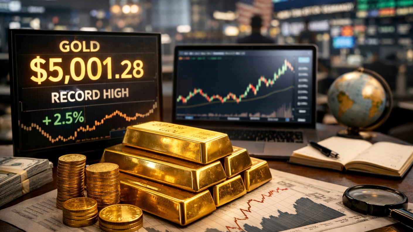 Gold hits record high amidst global finance