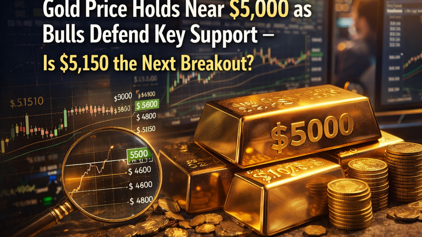 Gold price hits $5,000 support
