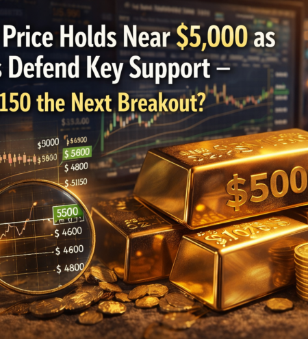 Gold price hits $5,000 support