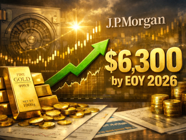 Gold price will rise 22% above current level to reach $6,300 by year-end 2026 – J.P. Morgan