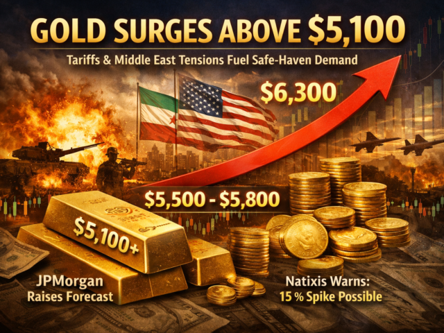 Gold Opens Above $5,100 as Tariff Uncertainty and Middle East Tensions Drive Safe-Haven Demand