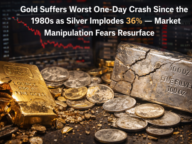 Gold Suffers Worst One-Day Crash Since the 1980s as Silver Implodes 36% — Market Manipulation Fears Resurface