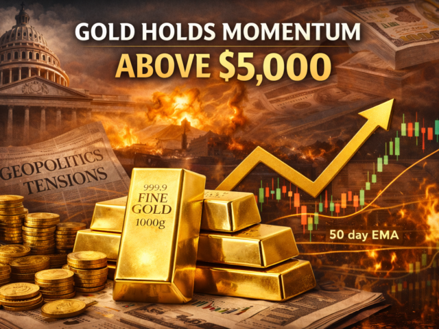 Gold Holds Momentum Above $5,000 – Buyers Step In on Every Dip