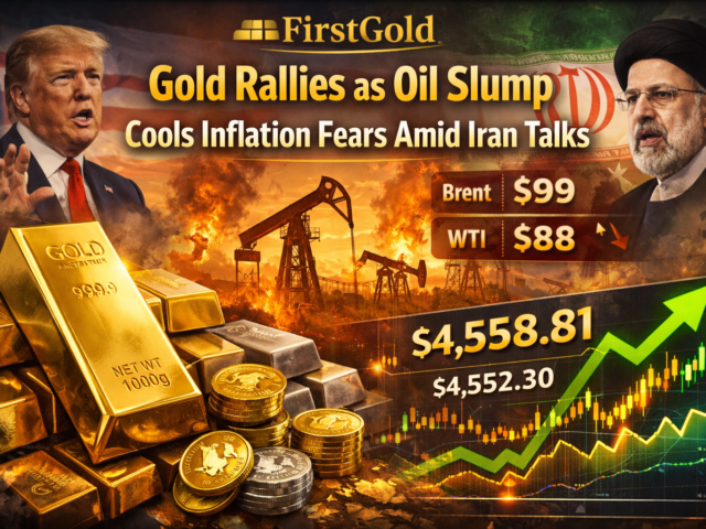 Gold Rallies as Oil Slump Cools Inflation Fears Amid Iran Talks