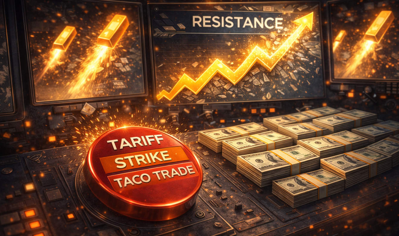 Gold price going bonkers reacting to the latest Trump TACO trade