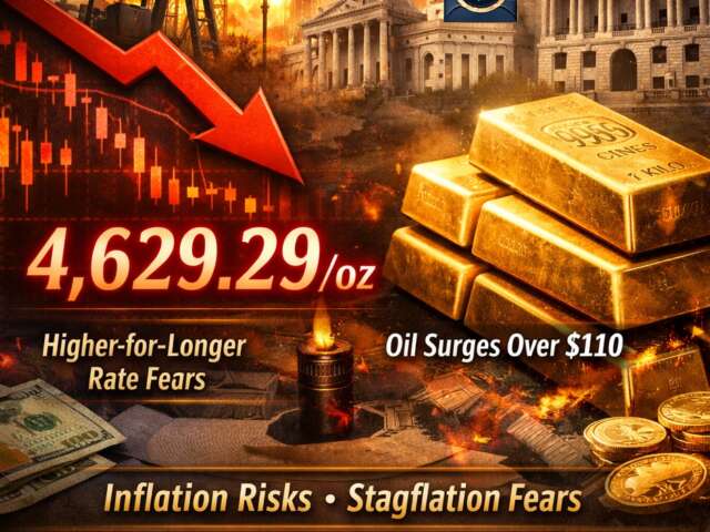 Gold Pulls Back to Six-Week Low as Oil Shock and Central Bank Signals Shake Markets