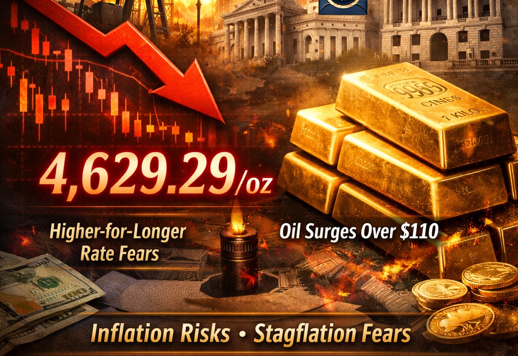 Gold markets under pressure as oil surges