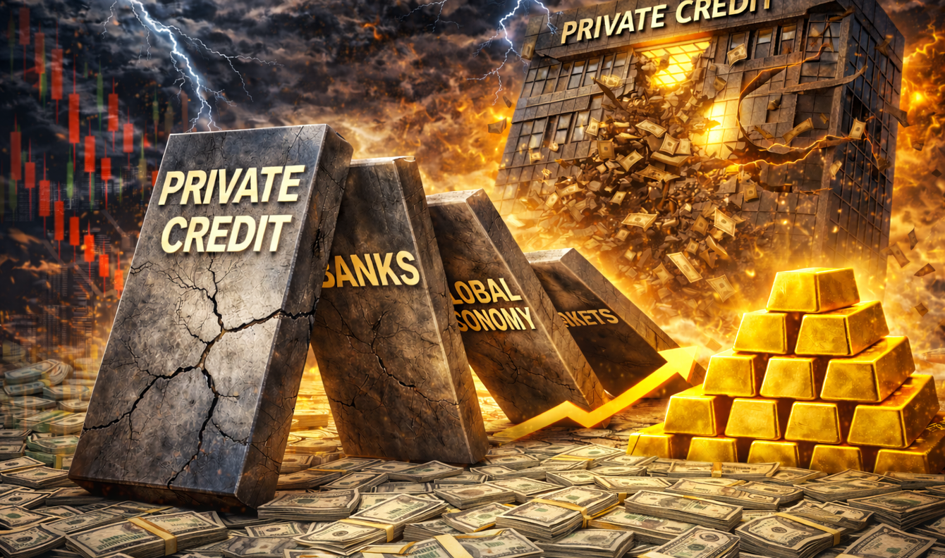 Private credit risks could trigger prolonged economic downturn, supports higher gold price