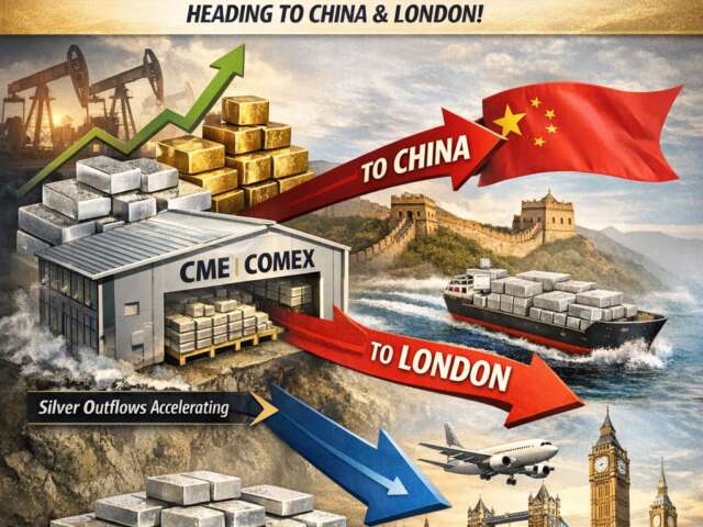 Silver flows to China and London