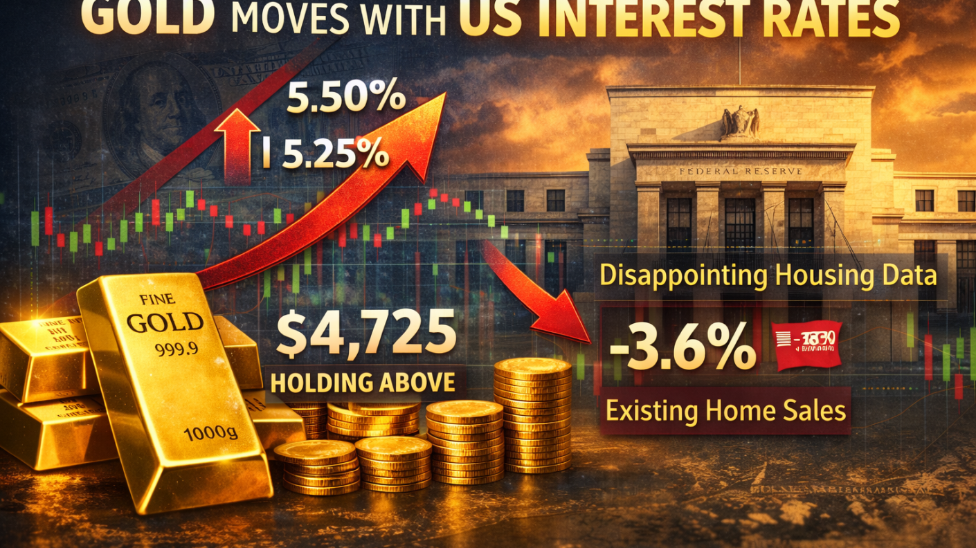 Gold Tracks US Rates as Market Holds Firm Above $4,700