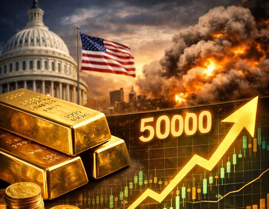 Gold bars, markets, and global tensions