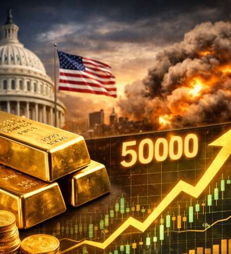 Gold bars, markets, and global tensions