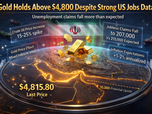Gold Holds Above $4,800 as Strong US Jobs Data Caps Momentum