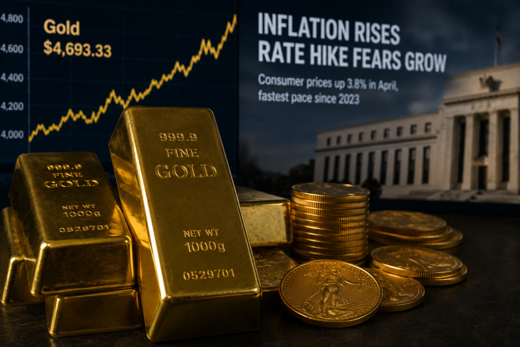 Gold Holds Near Record Highs as Inflation Fuels Higher Rate Fears and ...