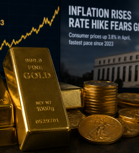 Gold Holds Near Record Highs as Inflation Fuels Higher Rate Fears and Global Uncertainty