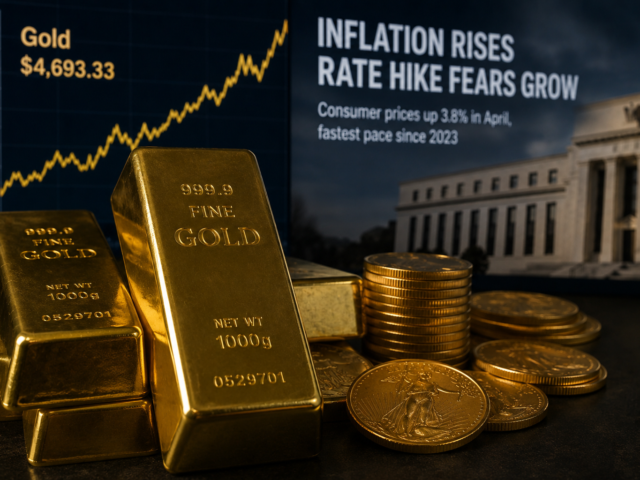 Gold Holds Near Record Highs as Inflation Fuels Higher Rate Fears and Global Uncertainty