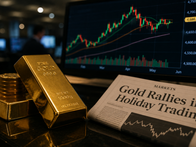 Gold edged higher during the shortened Memorial Day trading session