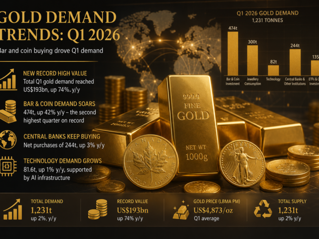 Gold Demand Hits Record Value as Investors Turn to Bars and Coins