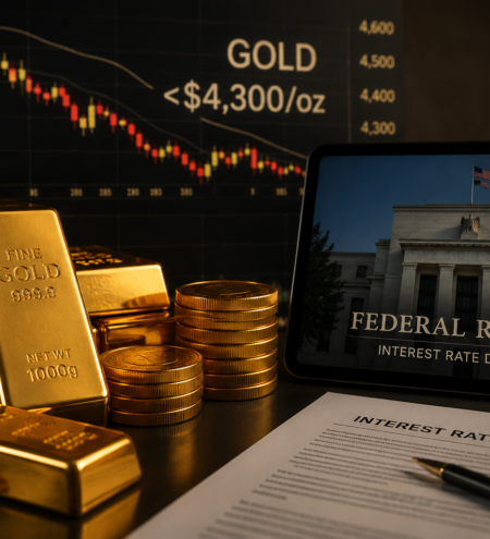 Gold Falls Below $4,300 as Fed Holds Rates Steady, but 2026 Rate Hike Risks Return