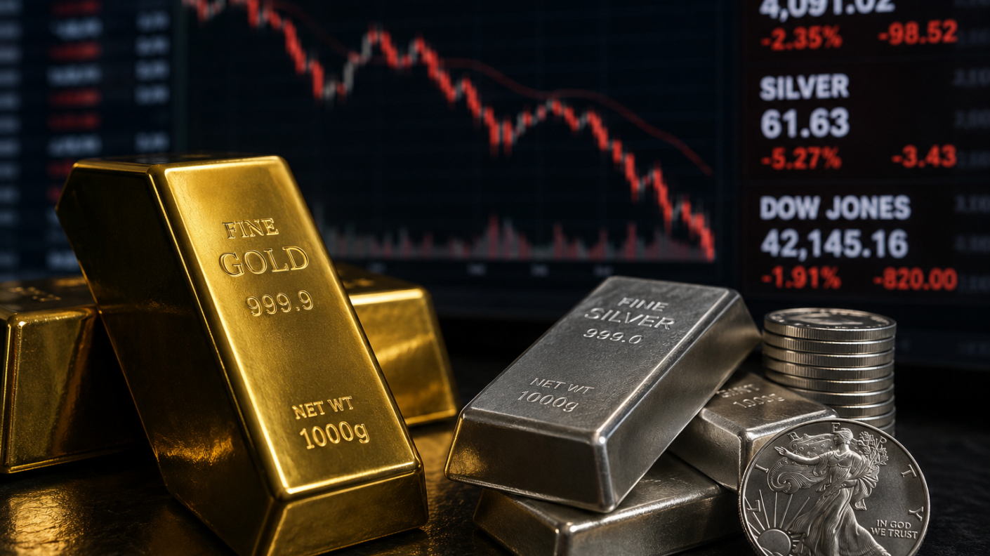 Gold Falls as Global Market Selloff Puts Pressure on Precious Metals