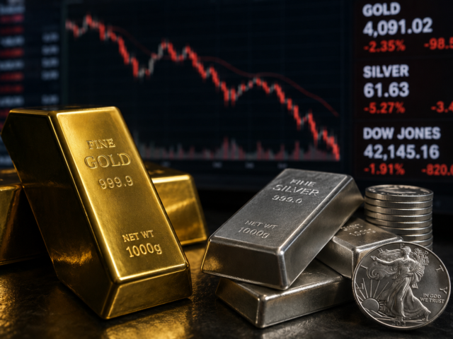 Gold Falls as Global Market Selloff Puts Pressure on Precious Metals