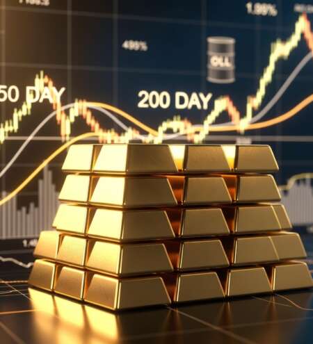 Gold price is squeezed between 50 and 200 DMA