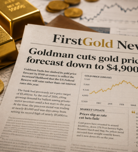 Goldman Sachs Cuts Gold Price Forecast to $4,900/oz