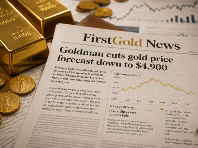 Goldman Sachs Cuts Gold Price Forecast to $4,900/oz