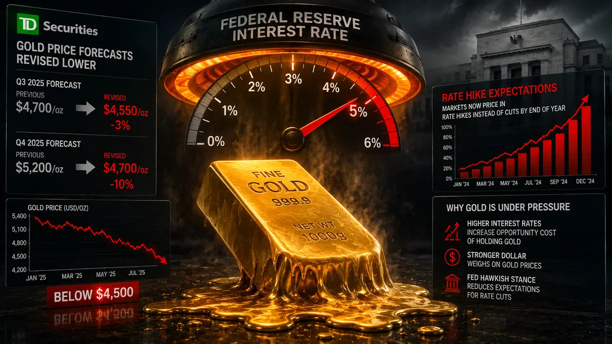TD Securities cuts H2 2026 gold price forecast