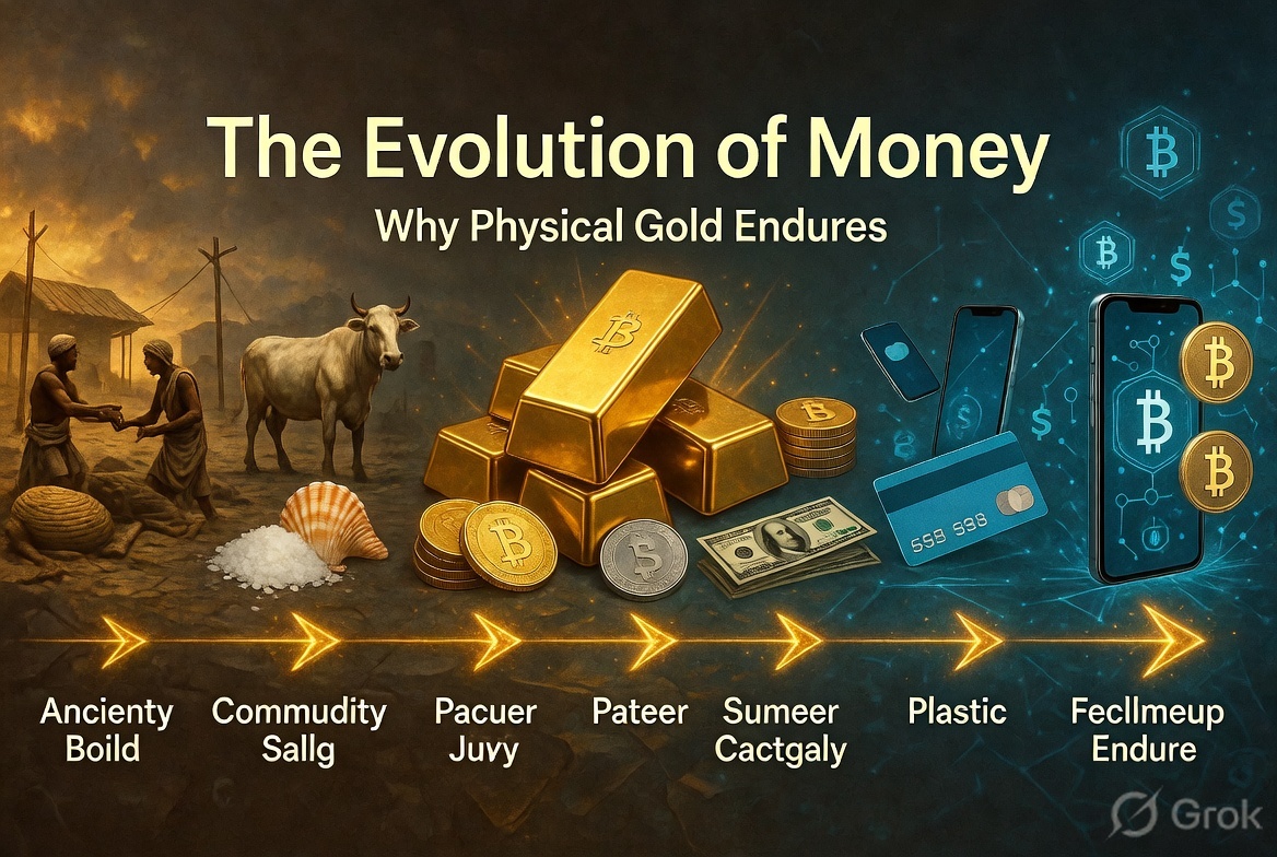 The 7 Stages of Money Evolution: Why Physical Gold Remains the Ultimate Store of Value