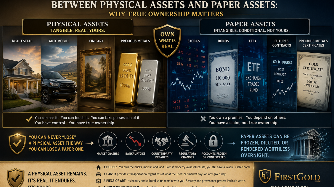 The Vast Difference Between Physical Assets and Paper Assets Why True Ownership Matters