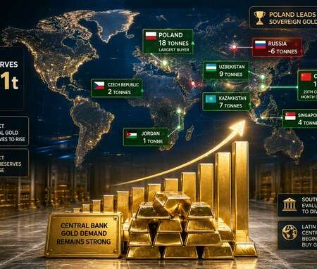 Central banks boost gold reserves with net 41 tonnes