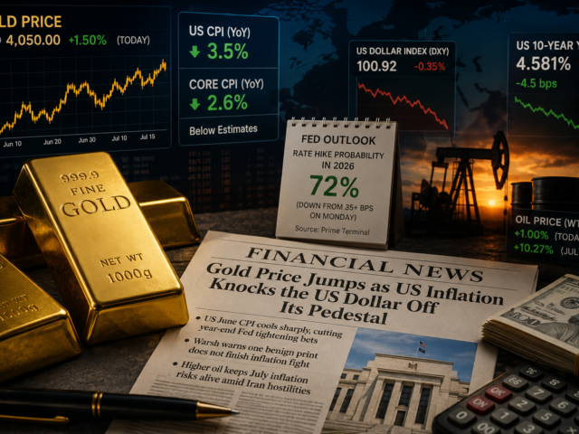 Gold Climbs as Softer US Inflation Weakens Dollar and Revives Bullion Demand