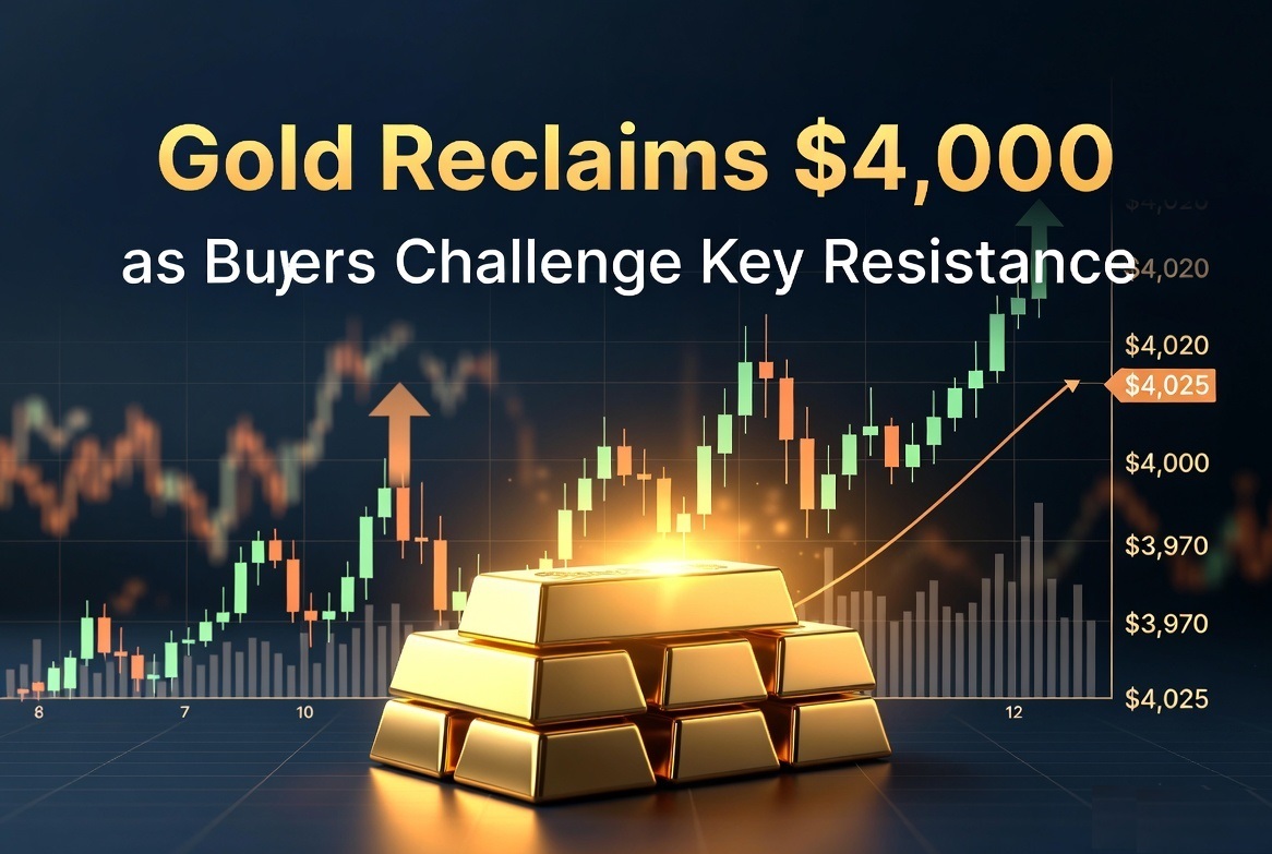 Gold Reclaims $4,000 as Buyers Challenge Key Resistance