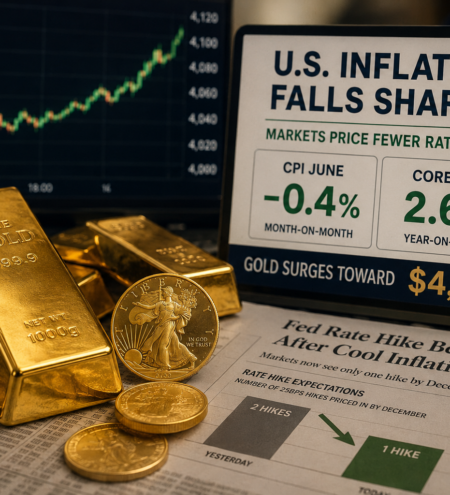 Gold Surges Toward US$4,100 as Cooling Inflation Revives Bullion Demand