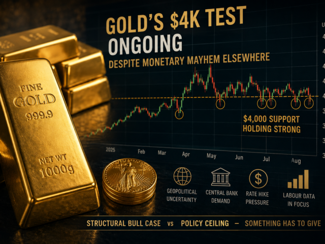 Gold Holds the $4,000 Line as Markets Wait for the Next Big Catalyst