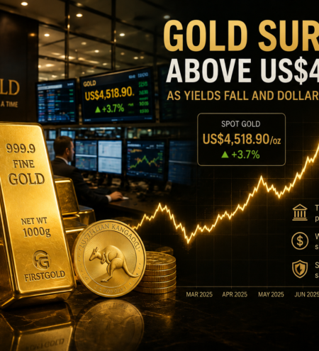 Gold Surges Above US$4,500 as Treasury Moves Push Yields Lower