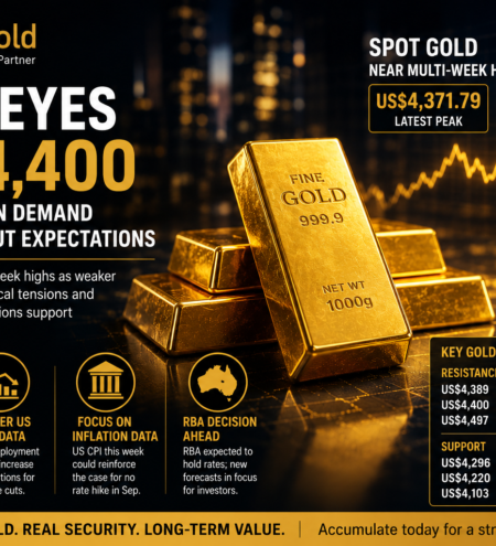 Gold is once again testing the upper end of its recent trading range