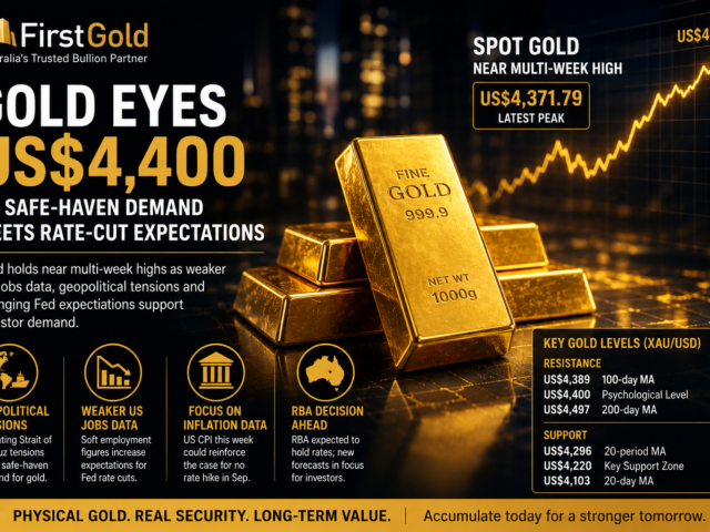 Gold Eyes US$4,400 as Safe-Haven Demand Meets Rate-Cut Expectations