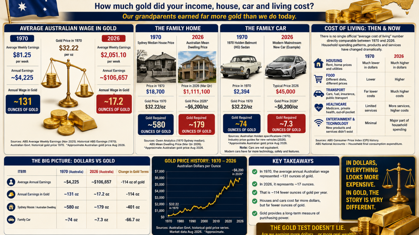 How Much Gold Did an Australian Wage Buy in 1970 — Compared With Today?