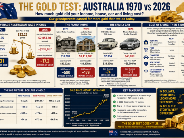 How Much Gold Did an Australian Wage Buy in 1970 — Compared With Today?