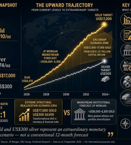 Could Gold Reach US$17,000 and Silver US$300