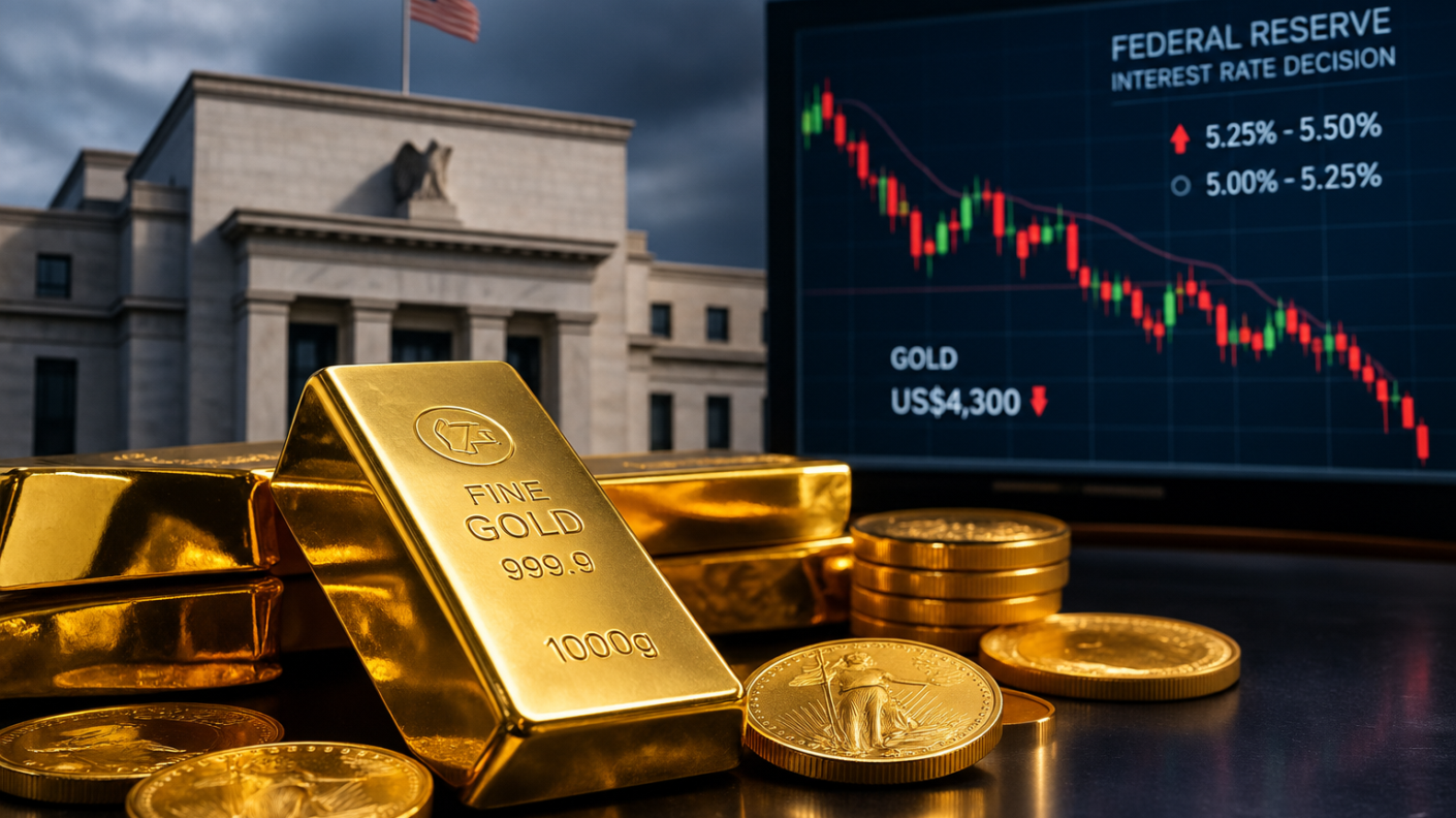 Gold Under Pressure as the Fed Finds Itself in an Almost Impossible Position